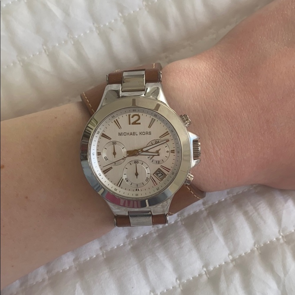 Michael Kors Peyton Wrap Leather Strap Watch
